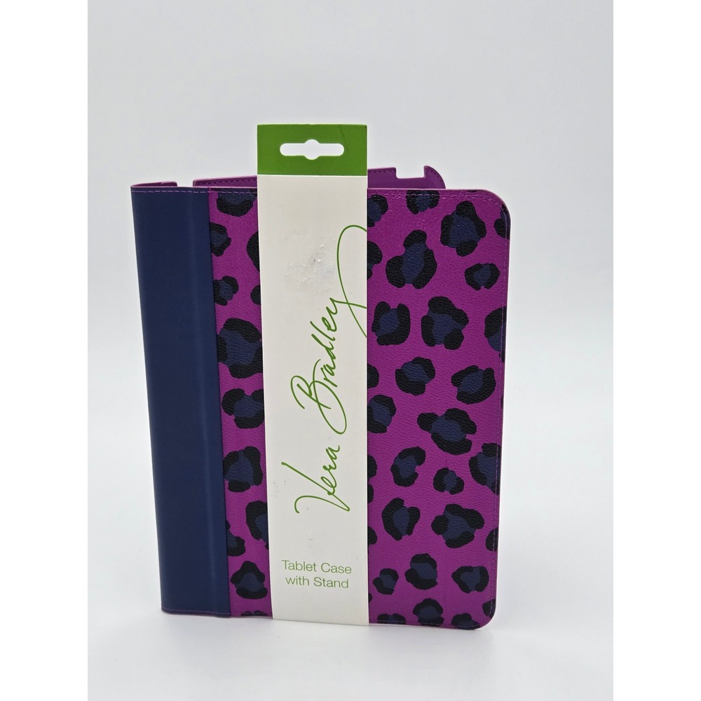 Vera‎ Bradley Tablet Case with Stand Leopard Spots Purple Blue NWT $54 13577186